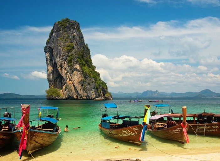 Boats on the beach / Krabi / Thailand
