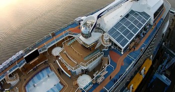 Quantum of the Seas aerial view.