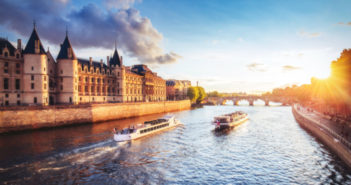sunset on a river cruise